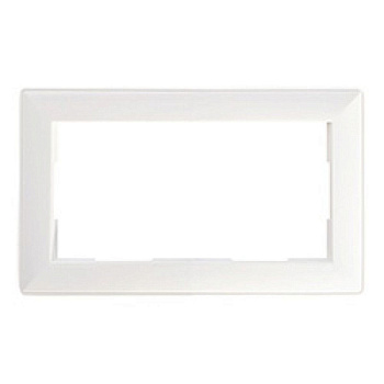 Рамка 2-местная (без перемычки), пластик, серия Катрин, PFR00-7012-01, белый STEKKER