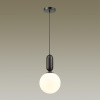 Подвес E27 1*40W (тип лампы СВЕЧА) 220V OKIA черный/белый ODEON LIGHT