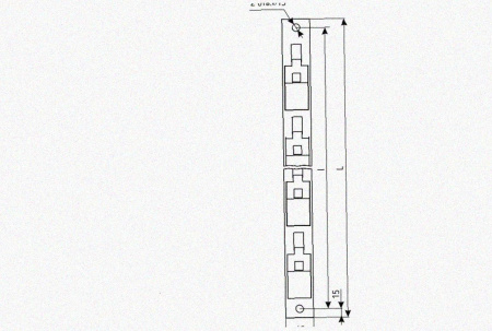 Стойка кронштейна рожкового криволинейного К1351.001-01 УТ1,5 горячее цинкование, 3 рожка, L440, S3,0
