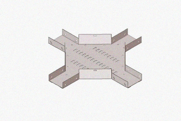 Лоток крестообразный замковый глухой КМЗГ 200х85 УХЛ1, горячее цинкование, S1,5