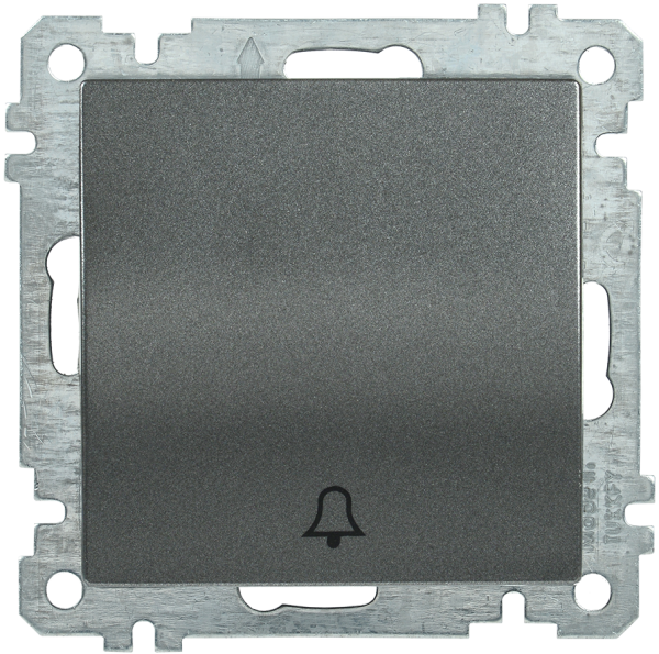 Выключатель 1-клавишный кнопочный звонок ВС10-1-4-Б 10А BOLERO антрацит IEK