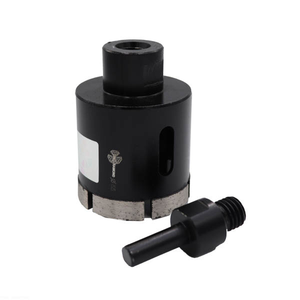 Коронка алмазная по керамограниту 55 мм Серебряная пайка GCB766 Trio-Diamond