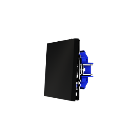 Выключатель с самовозвратом встраиваемый Voltum S70 одноклавишный 10А, (черный матовый)