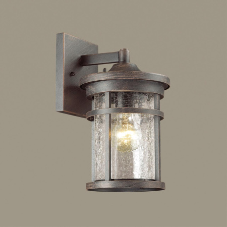 Уличный настенный св-к IP44 E27 60W 220V VIRTA коричневый/патина ODEON LIGHT