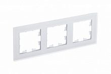 ATLASDESIGN NATURE Рамка универсальная 3-м матовое стекло  белый IP20 Schneider Electric