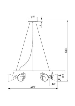Подвесной светильник 6*E14 40Вт Белый IP20 Roslyn FR4003PL-06W Freya