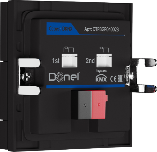 Donel Многофункциональный термостат KNX, 55 ммЖК-экран, встроенный датчик температуры, 2 интерфейса PT 1000