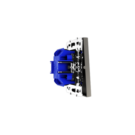 Выключатель с самовозвратом встраиваемый Voltum S70 одноклавишный 10А, (кашемир)