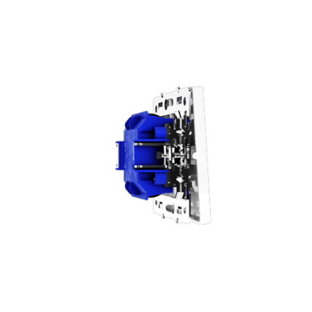 Выключатель с самовозвратом встраиваемый Voltum S70 одноклавишный 10А, (белый глянцевый)