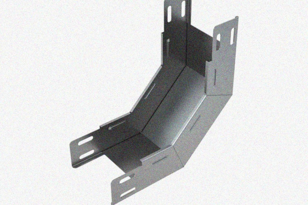 Лоток замковый глухой КПЗГ 150х110-90 УХЛ1 для поворота трассы вверх на 90, горячее цинкование,S1,5