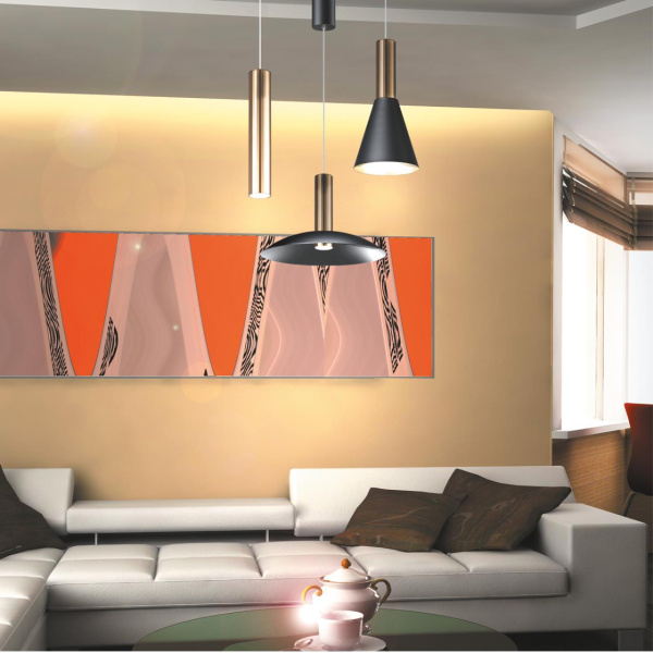 Св-к св/д накл.,провод 2м IP20 LED 4000K 20W 220V бронза светлая/черный ALBA NOVOTECH