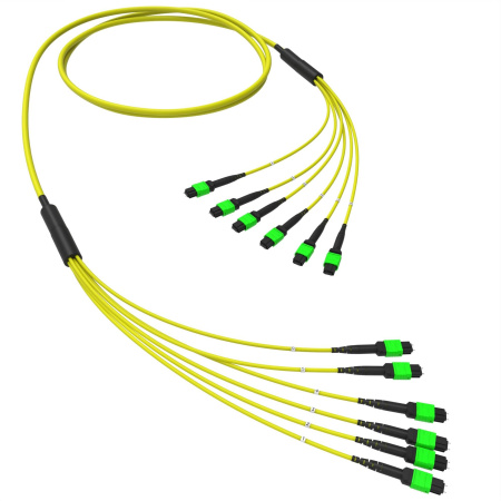 Оптическая магистральная сборка 72 ОВ 9/125 OS2, 6xMTP(12)m/6xMTP(12)m, тип В, 30 м DKC