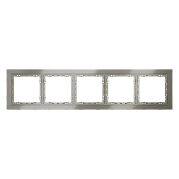 Рамка стеклянная Voltum S70 на 5 постов, (шелк, стекло)