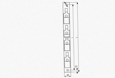 Стойка кронштейна рожкового криволинейного К1351.001-05 УТ1,5 горячее цинкование 7 рожков, L940, S3,0