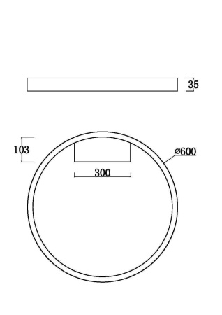 Потолочный светильник 1*LED 37Вт Белый IP20 Rim MOD058CL-L35W3K Maytoni