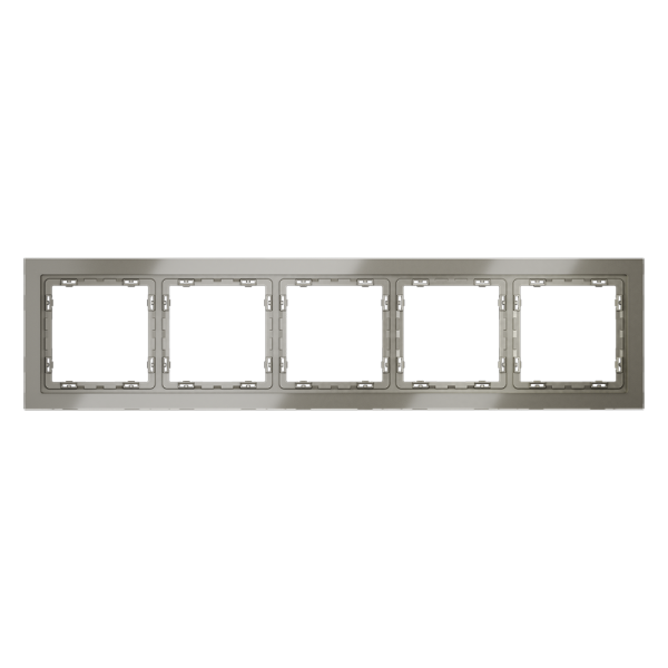 Рамка стеклянная Voltum S70 на 5 постов, (шелк, стекло)