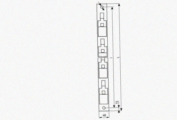 Стойка кронштейна рожкового криволинейного К1351.001-05 УТ1,5 горячее цинкование 7 рожков, L940, S3,0
