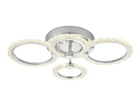 Потолочный светодиодный светильник с пультом FA412/4 CH хром 60W 620*440*120 (ПДУ РАДИО 2.4) Ambrella Light