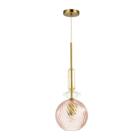 Подвес E27 1*60W BELLA розовый/золото ODEON LIGHT