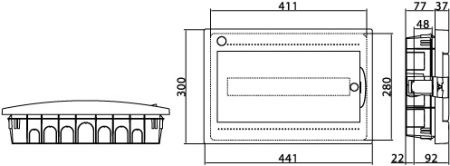 ЩРв-П-18, IP41, белый, с усиленным клеммным блоком 1х87318 DKC