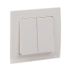 Стокгольм Выключатель 2-кл, 10А белый EKF