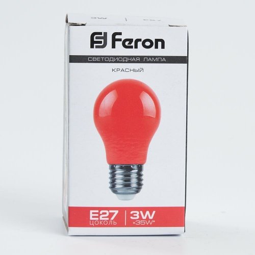 Лампа светодиодная Feron LB-375 E27 3W красный фото 3
