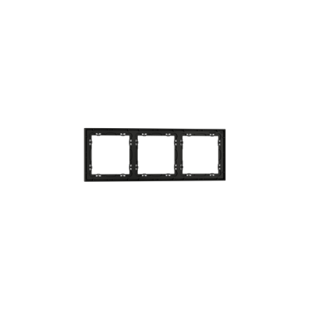 Рамка пластиковая Voltum S70 на 3 поста, (черный матовый)