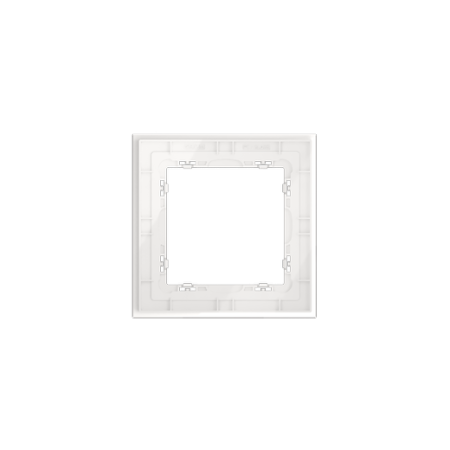 Рамка стеклянная Voltum S70 на 1 пост, (белый, стекло)