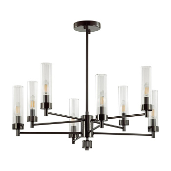 Люстра потолочная E14 8*40W 220V KAMILLA черный хром LUMION