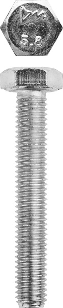 Болт ГОСТ 7798-70, M10 x 60 мм, 5 кг, кл. пр. 5.8, оцинкованный, ЗУБР Болт ГОСТ 7798-70, M10 x 60 мм, 5 кг, кл. пр. 5.8, оцинкованный, ЗУБР