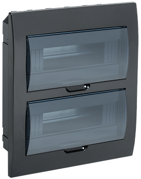 Корпус пластиковый ЩРВ-П-24 IP41 черный KREPTA 3 IEK