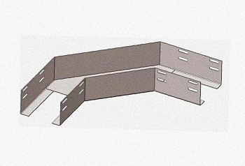 Лоток угловой перфорированный КГ 300х100-135 УТ1,5 поворот на 135, горячее цинкование S1,5