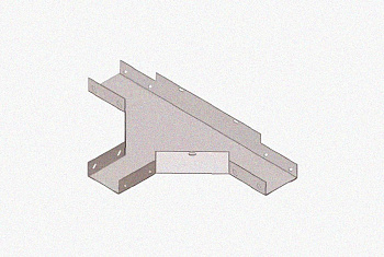 Лоток тройниковый замковый глухой ОТЗГ 300х100 УТ1,5, горячее цинкование, S1,5