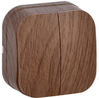 Выключатель 2-клавишный ОУ ВС20-2-0-ХД 10А GLORY дуб IEK