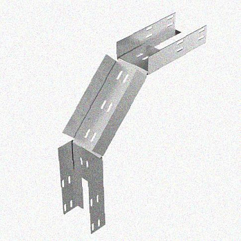 Лоток замковый перфорированный КСЗ 200х85-90 УХЛ1 для поворота трассы вниз на 90, горячее цинкование, S1,5