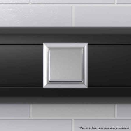 Перекрестный переключатель одноклавишный модульный, "Avanti", "Закаленная сталь", 2 модуля DKC