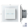 Сенсорный импульсный радиоуправляемый выключатель Quadro сухой контакт 2 клавиши Белый Livolo