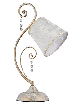 Настольный светильник 1*E14 40Вт Белый с Золотом IP20 Lorette FR2406-TL-01-WG Freya