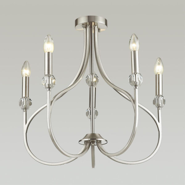 Люстра потолочная E14 5*60W 220V MACKENZIE никель LUMION