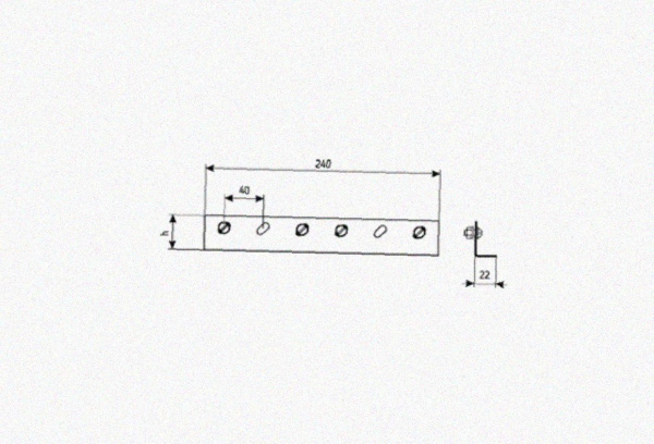 Соединитель лотковый замковый СЛЗх65х1,0 УТ1,5, горячее цинкование, S1,0