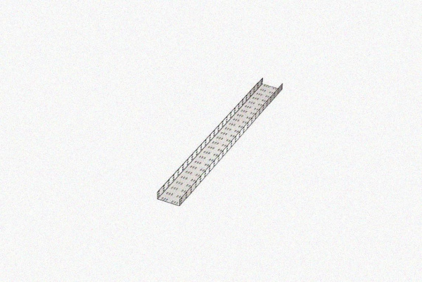 Лоток замковый перфорированный ЛМЗ 500х100х3000 УХЛ1, горячее цинкование S1,5