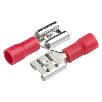 Разъем РпИм 1,25-250 (плоский) "мама" GRIM-1,25-7,4 Красный, 100 штук General