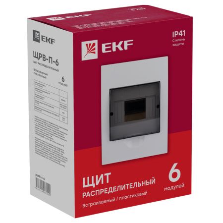 Щит распред, встраиваемый ЩРВ-П- 6 IP41 PROxima EKF