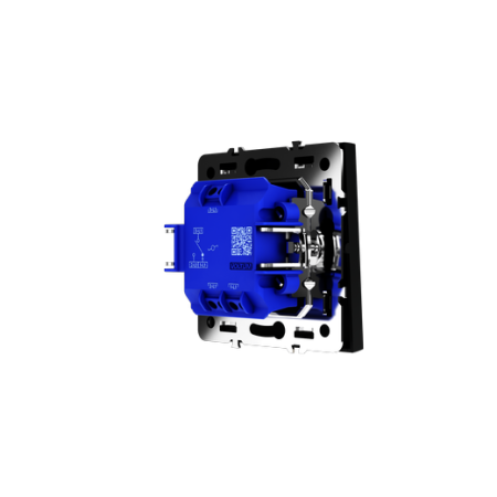 Проходной переключатель встраиваемый Voltum S70 одноклавишный 10А, (черный матовый)