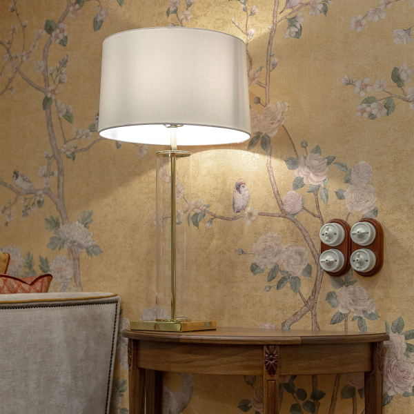 Переключатель одноклавишный (белый) Ретро ОУ IP20 Werkel