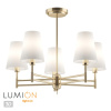 Люстра потолочная E14 5*40W 220V DORIS золотой,белый LUMION