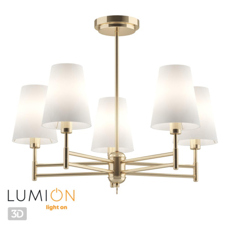 Люстра потолочная E14 5*40W 220V DORIS золотой,белый LUMION