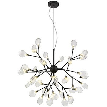 Люстра подвесная Черный/Прозрачный G4 36*1,5Вт WE241.36.023 WERTMARK