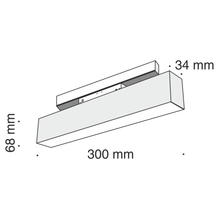 Светильник трековый 12Вт 3000K Черный IP20 BASIS TR012-2-12W3K-B Technical