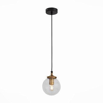 Светильник подвесной Черный, Золото/Прозрачный E27 1*40Вт SL234.403.01 ST LUCE